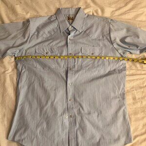 Vintage pearl snap short-sleeve button down